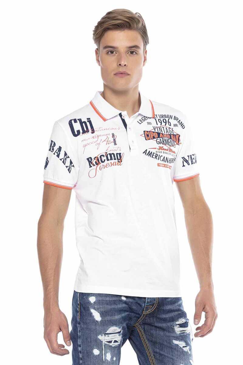 CT603 Printed Slim Men's Polo T-Shirt
