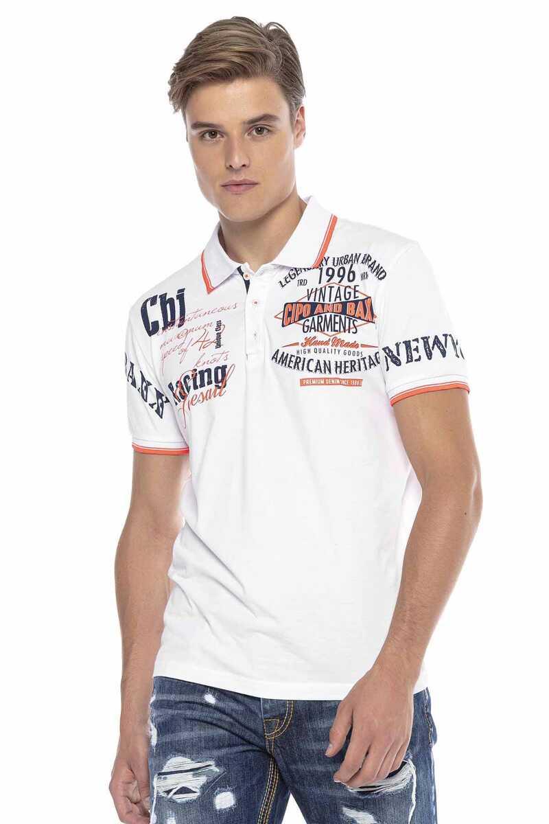 CT603 Printed Slim Men's Polo T-Shirt