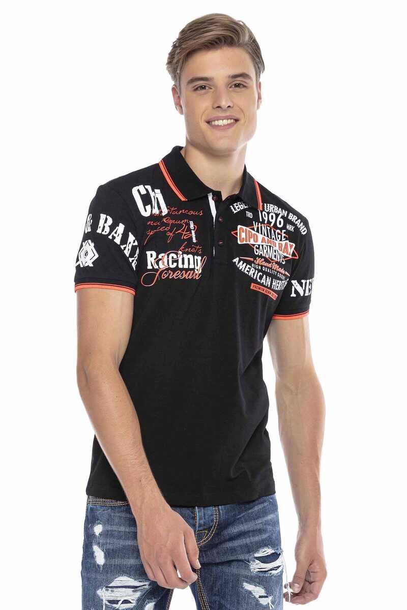 CT603 Printed Slim Men's Polo T-Shirt