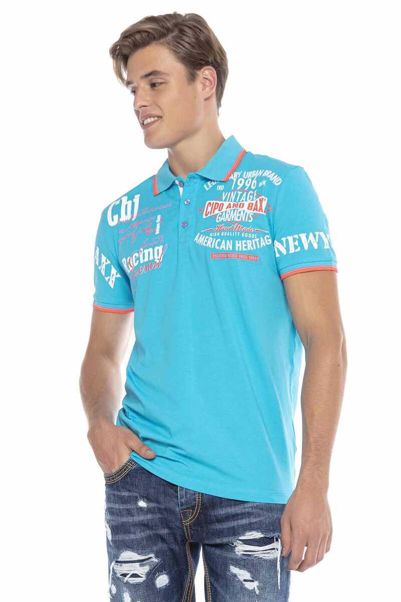 CT603 Printed Slim Men's Polo T-Shirt