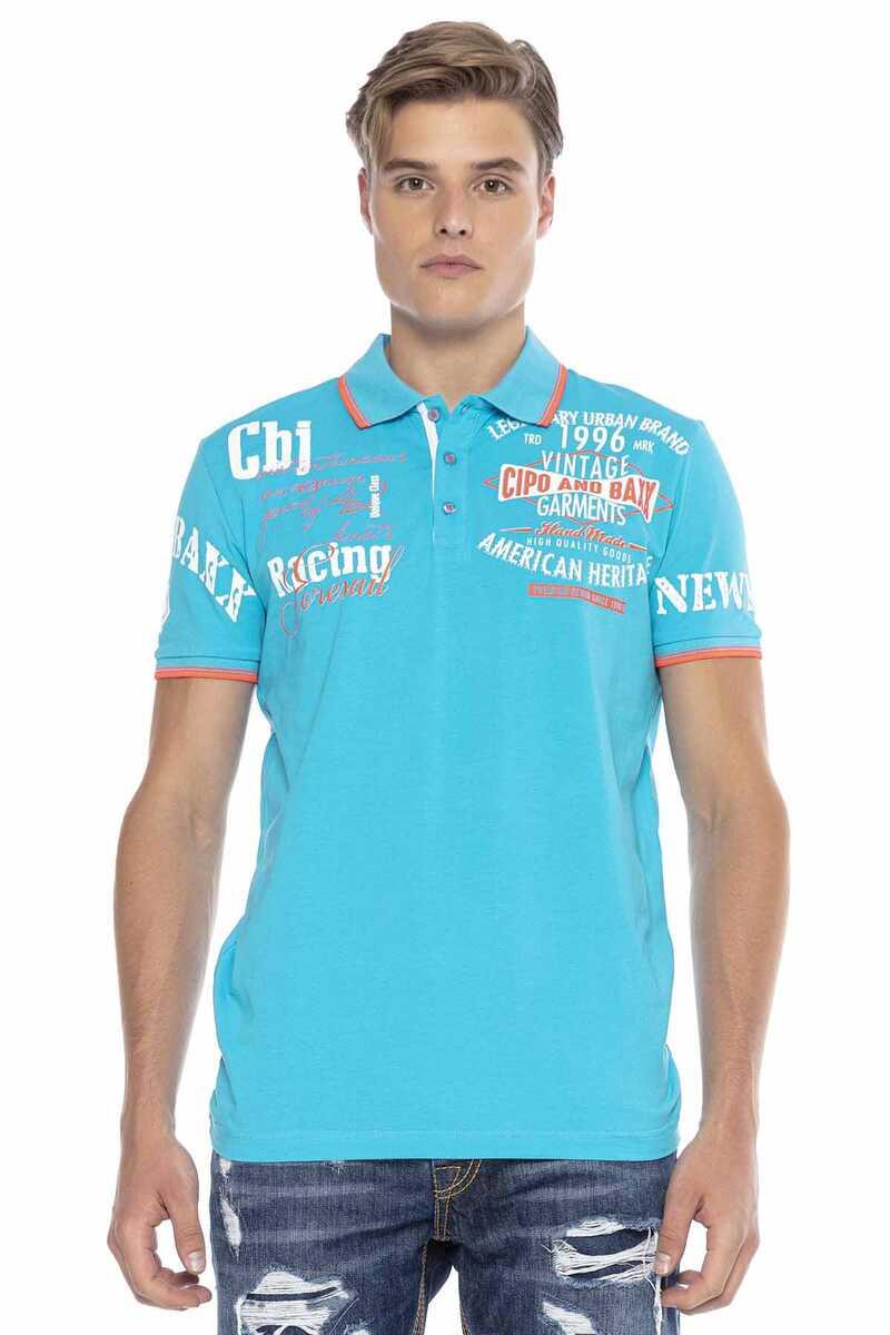 CT603 Printed Slim Men's Polo T-Shirt