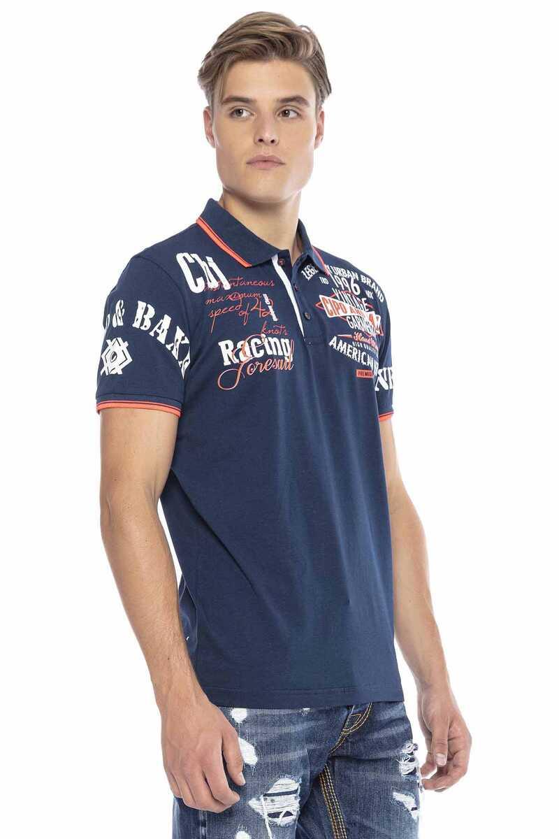 CT603 Printed Slim Men's Polo T-Shirt