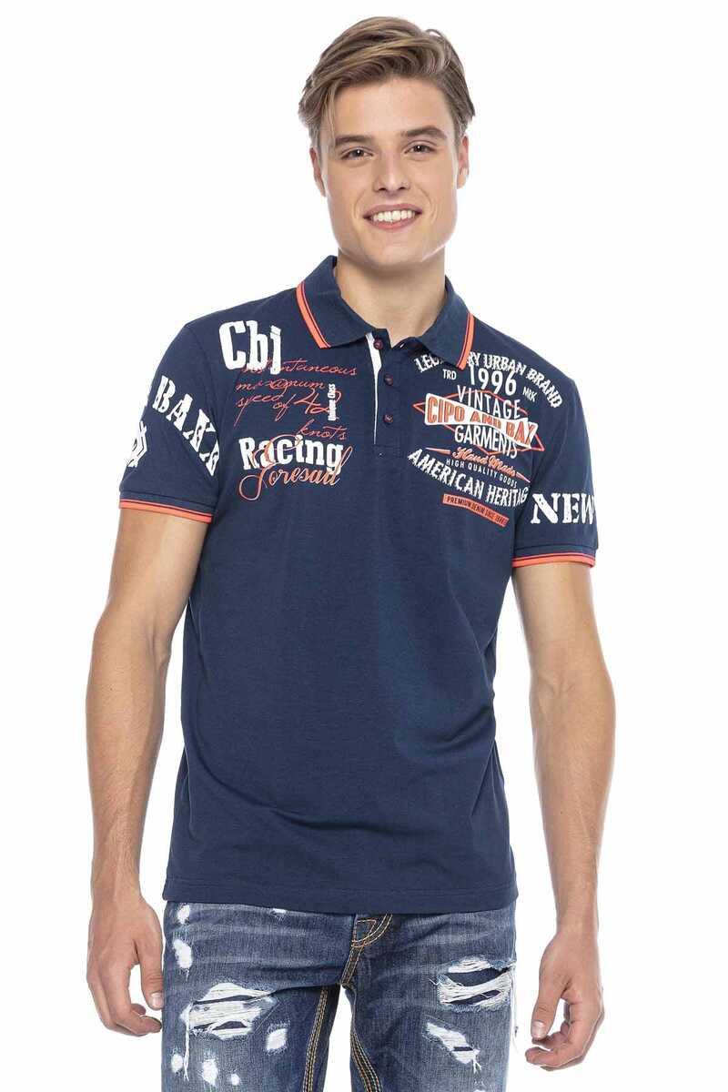 CT603 Printed Slim Men's Polo T-Shirt