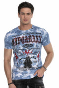 CT629 Patterned Vintage Biker T-Shirt