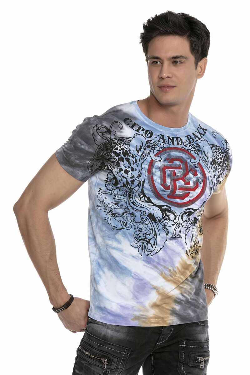 CT643 Twin Skull Colorful T-Shirt