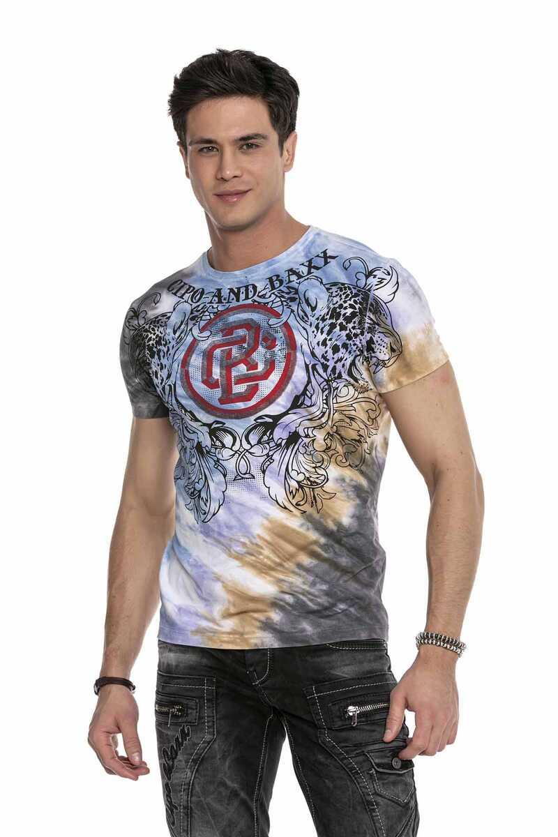 CT643 Twin Skull Colorful T-Shirt