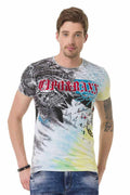 CT684 Eagle Pattern Skull Colorful T-Shirt
