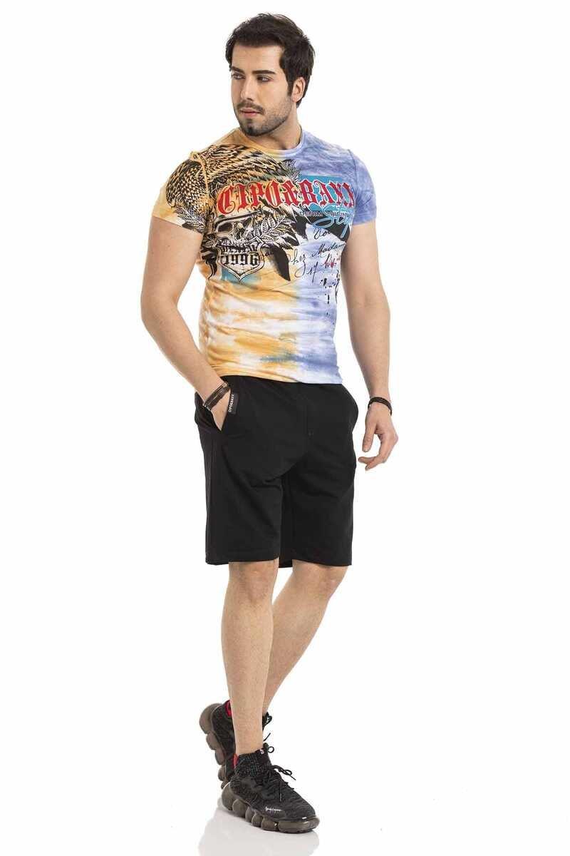 CT684 Eagle Pattern Skull Colorful T-Shirt