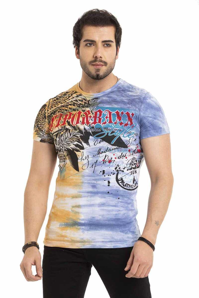 CT684 Eagle Pattern Skull Colorful T-Shirt
