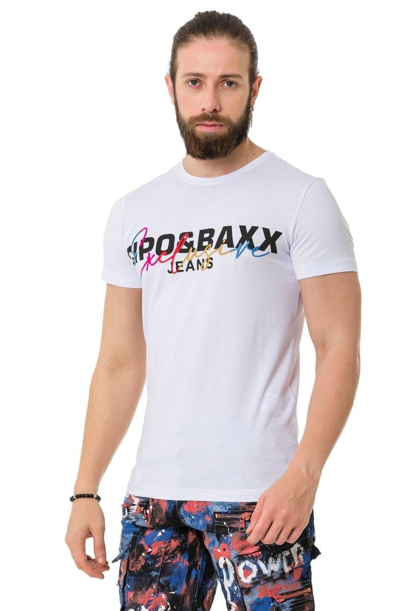 CT712 Embroidered Text Basic T-Shirt