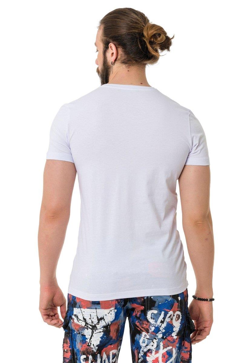 CT712 Embroidered Text Basic T-Shirt