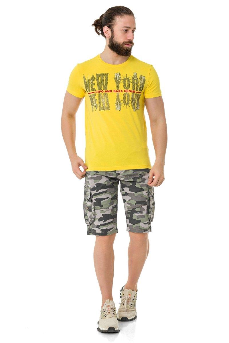 CT733 Stone New York Print T-Shirt