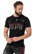 CT733 Stone New York Print T-Shirt