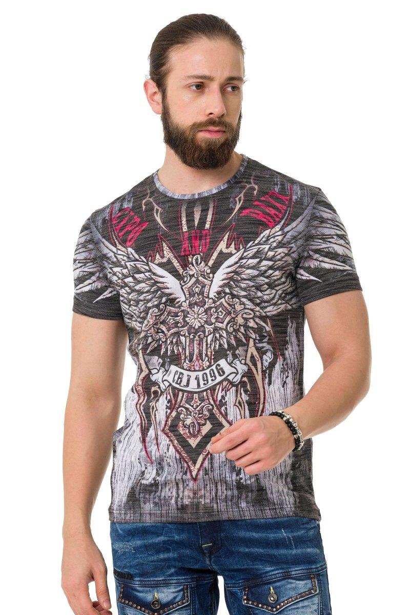 CT746 Eagle Wing Print T-Shirt