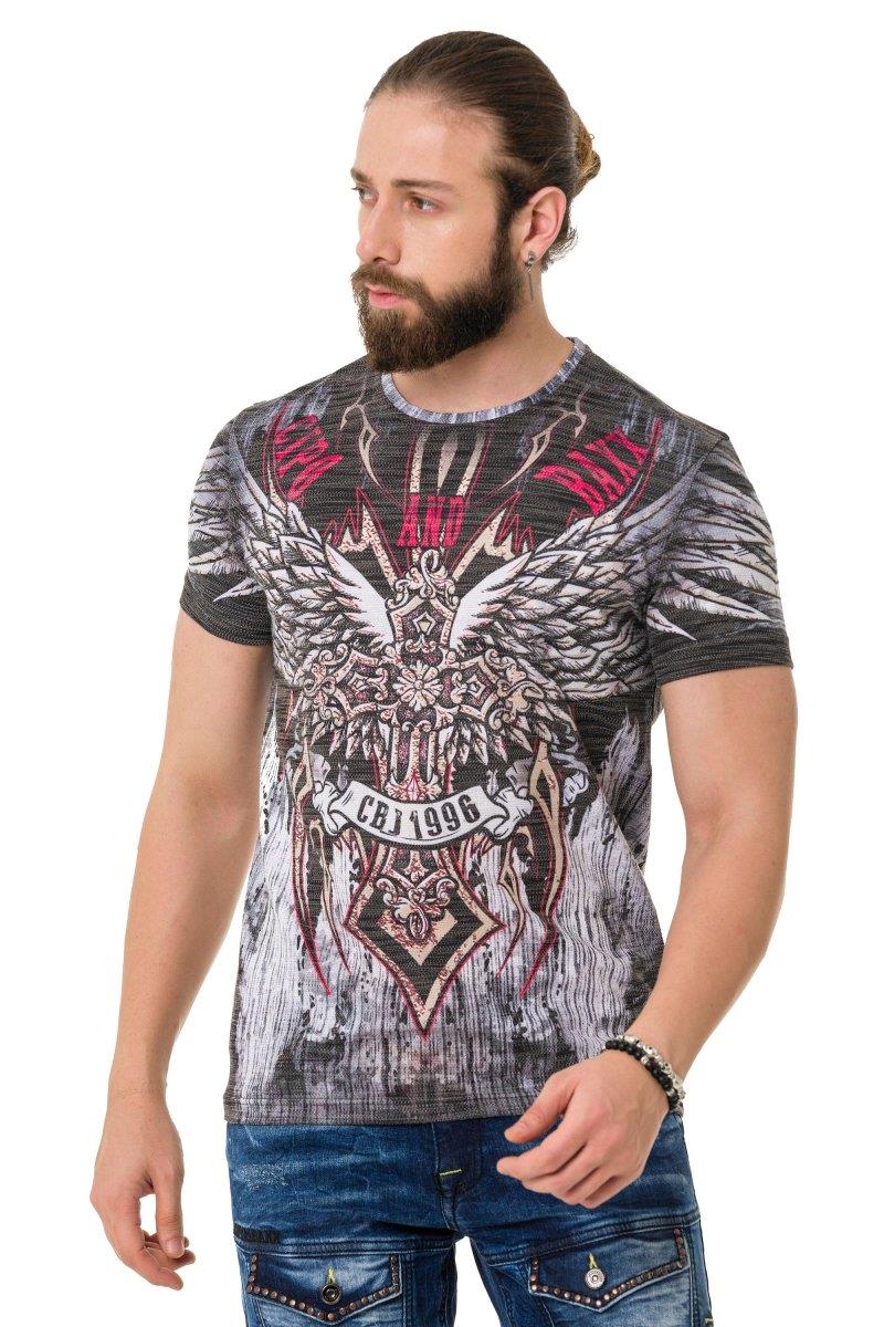 CT746 Eagle Wing Print T-Shirt