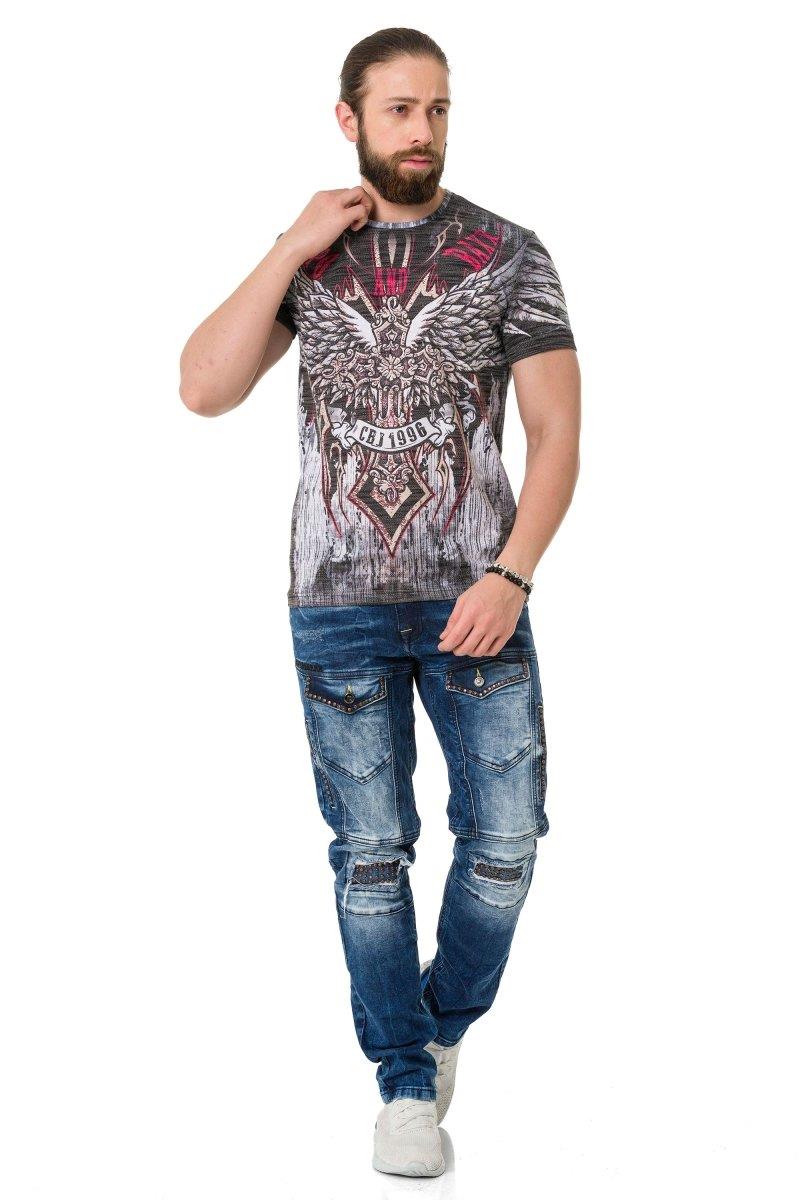 CT746 Eagle Wing Print T-Shirt