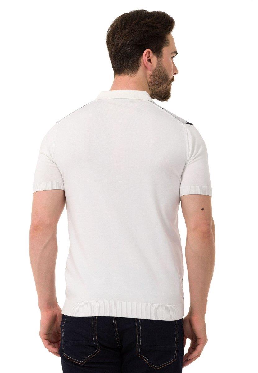 CT753 Diamond-Knit Luxury Polo Shirt for Modern Men