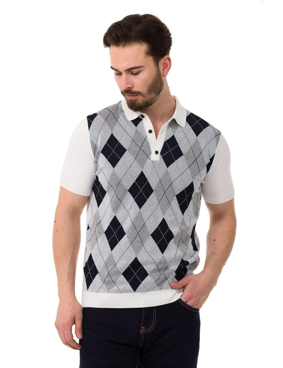 CT753 Diamond-Knit Luxury Polo Shirt for Modern Men