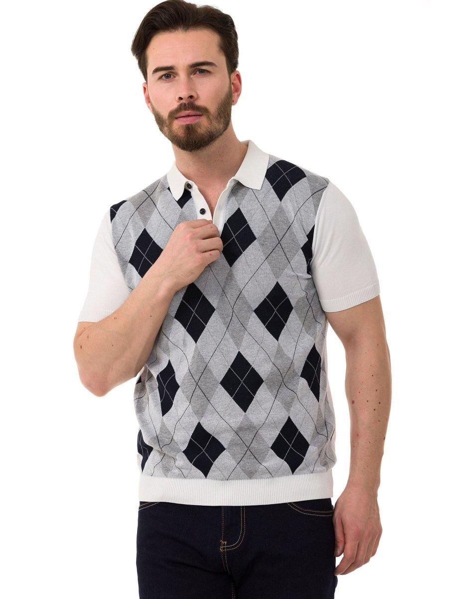 CT753 Diamond-Knit Luxury Polo Shirt for Modern Men