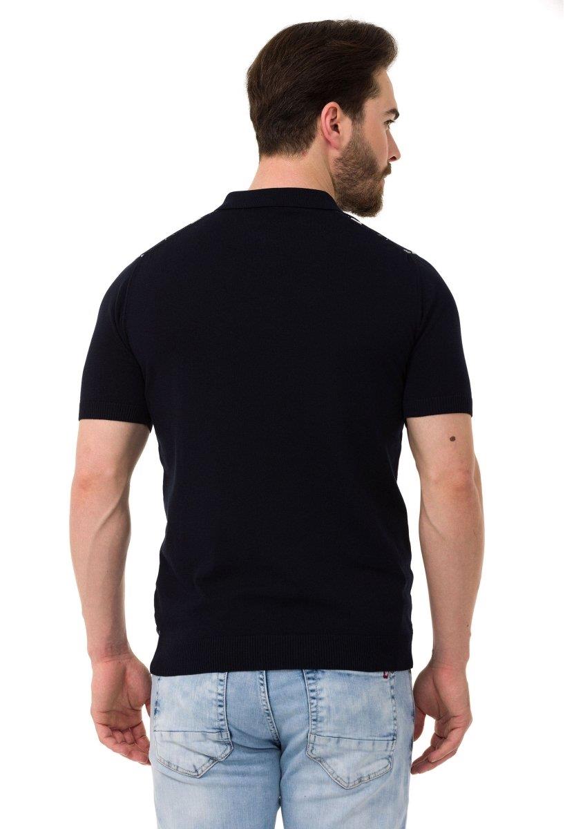 CT753 Diamond-Knit Luxury Polo Shirt for Modern Men