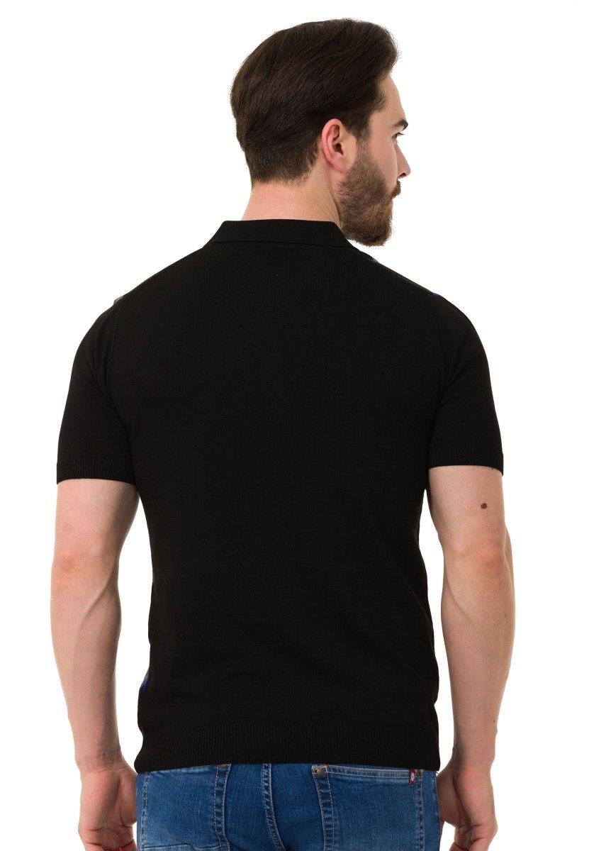 CT753 Diamond-Knit Luxury Polo Shirt for Modern Men