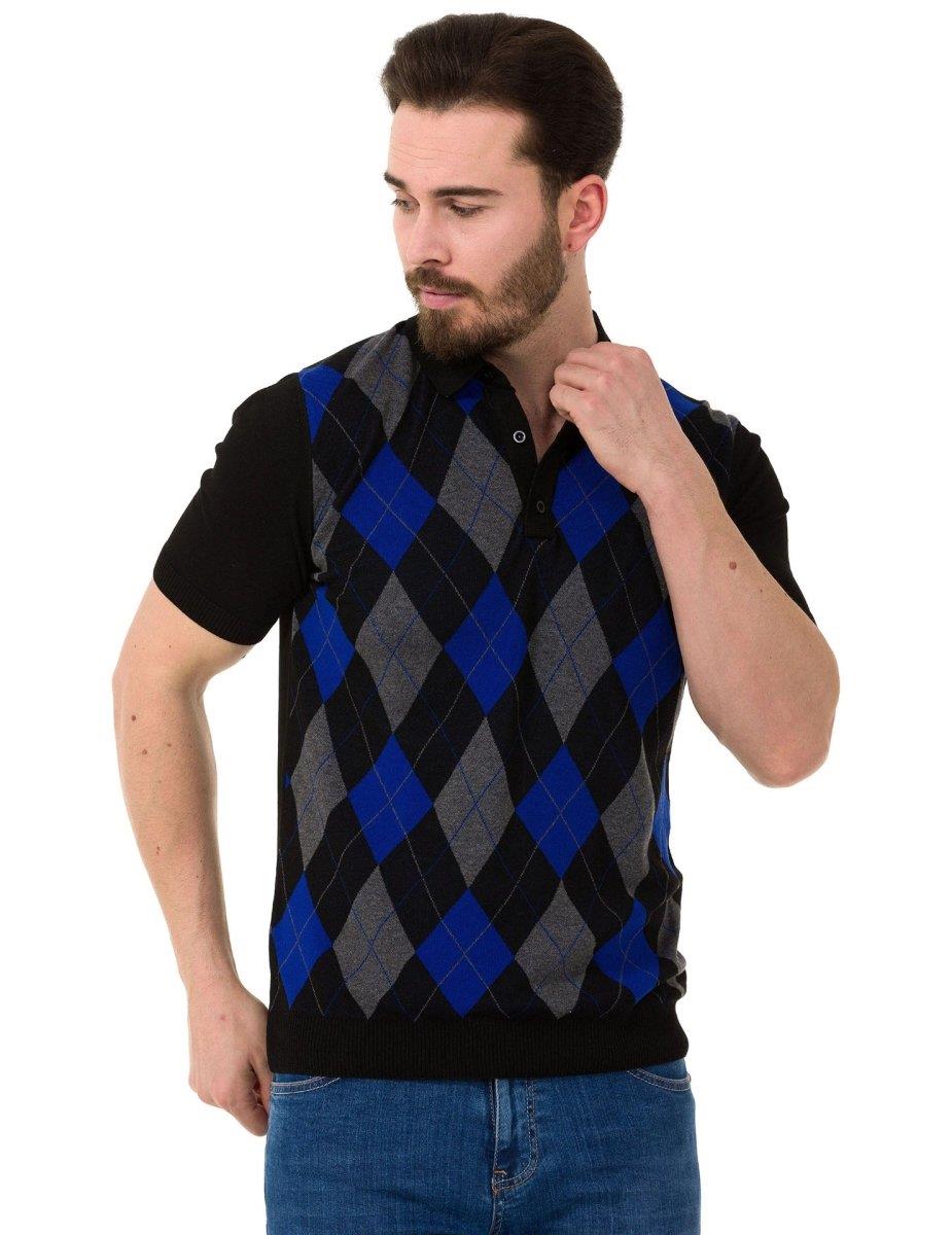 CT753 Diamond-Knit Luxury Polo Shirt for Modern Men