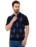 CT753 Diamond-Knit Luxury Polo Shirt for Modern Men