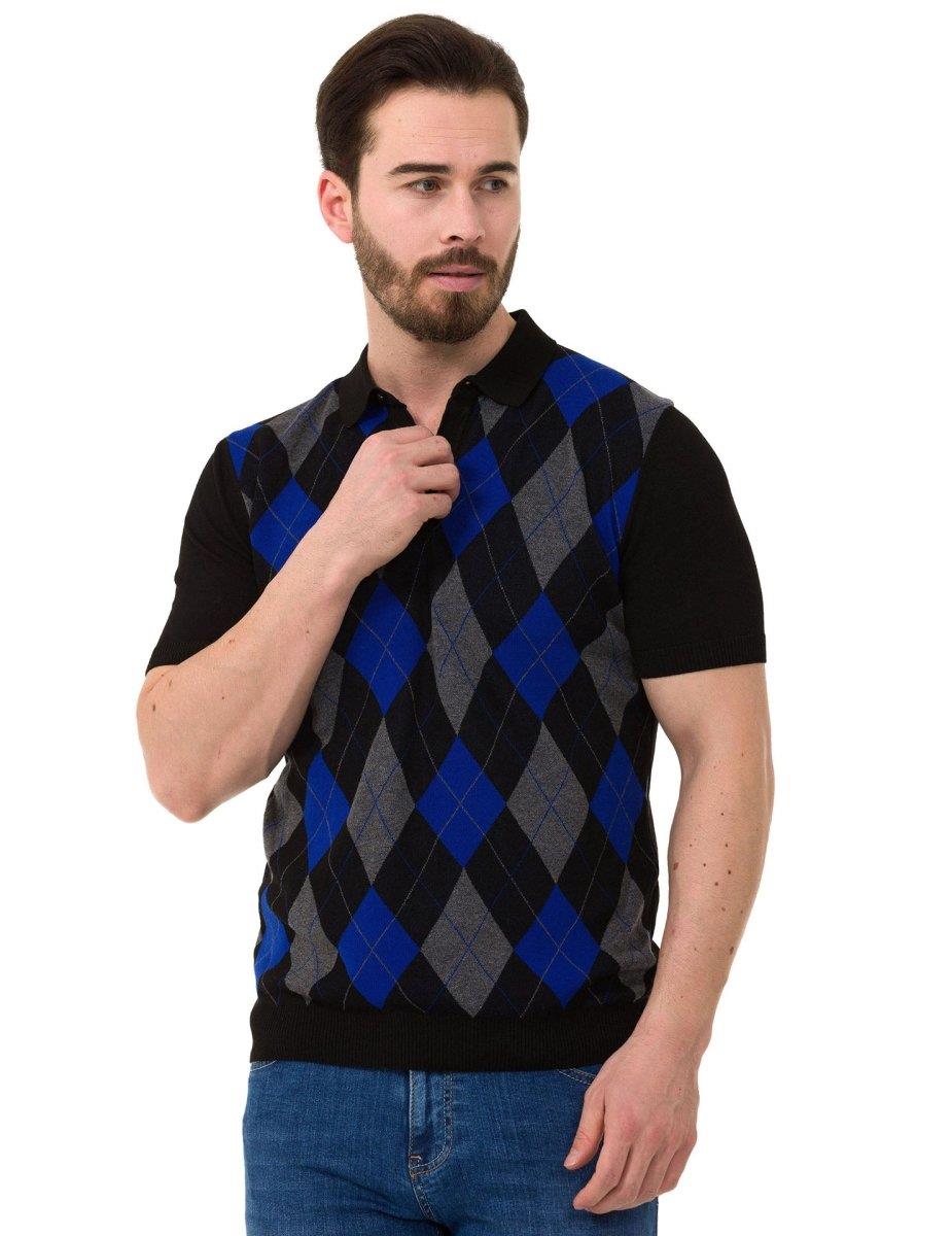 CT753 Diamond-Knit Luxury Polo Shirt for Modern Men