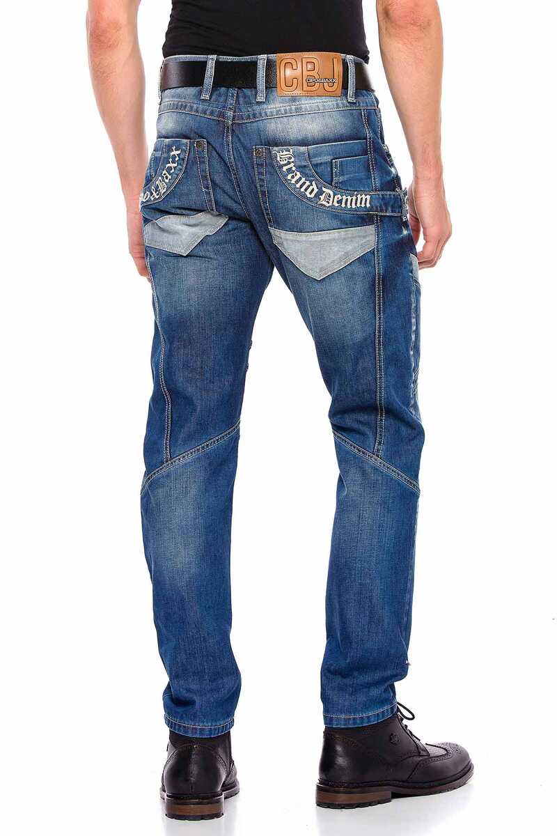 CD576 Panel Stitch Slim Fit Men's Jeans