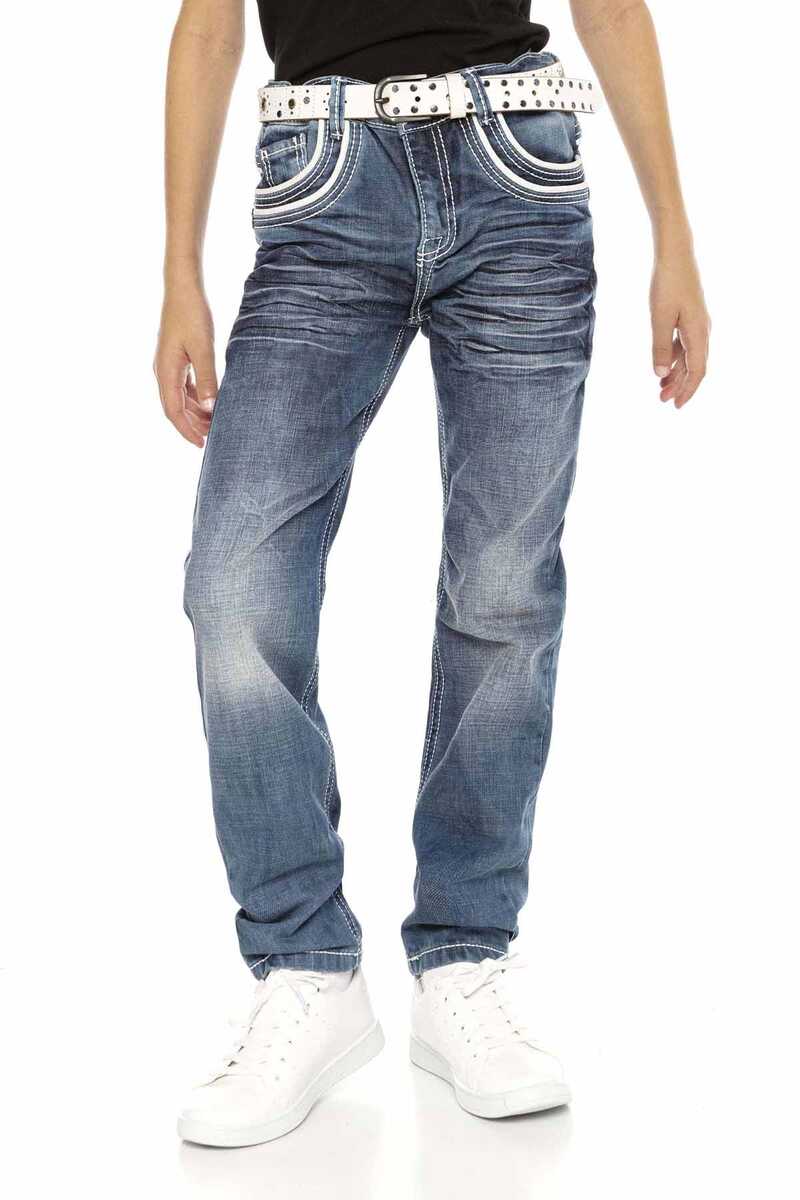 CDK102 Double Pocket Detail Boys Jeans