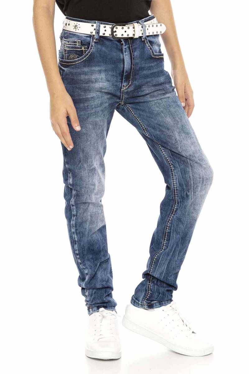 CDK104 Embroidered Basic Boys Jeans
