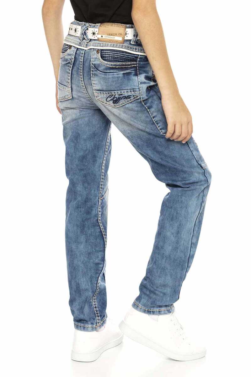 CD109 Paneled Zip Kids Pants