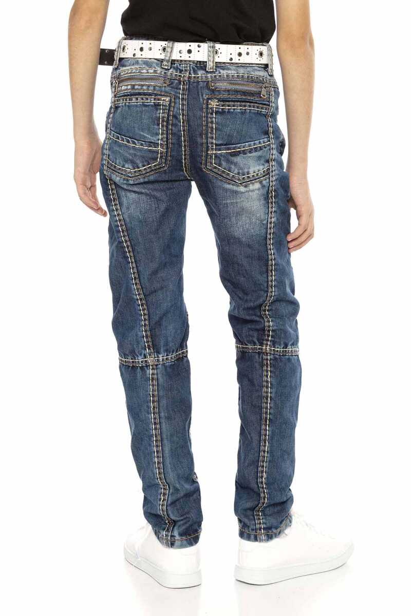 CDK110 Paneled Rapper Style Kids Jeans