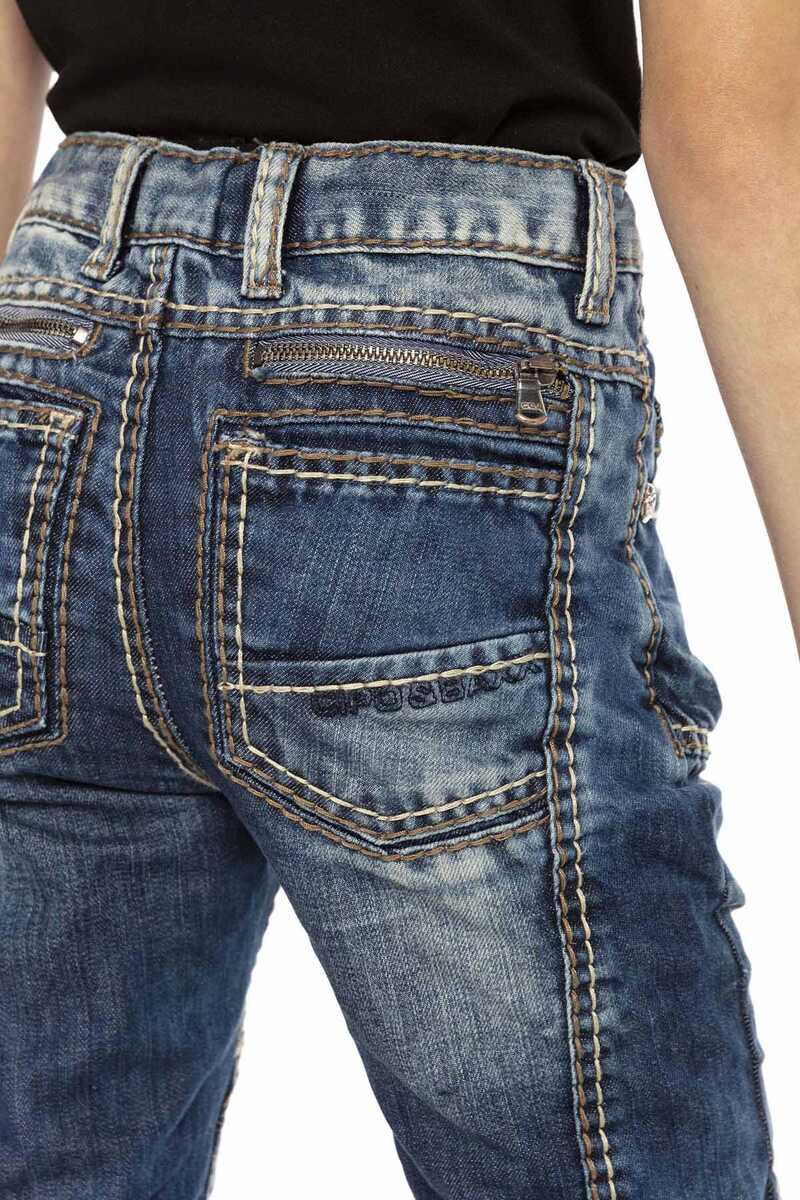 CDK110 Paneled Rapper Style Kids Jeans