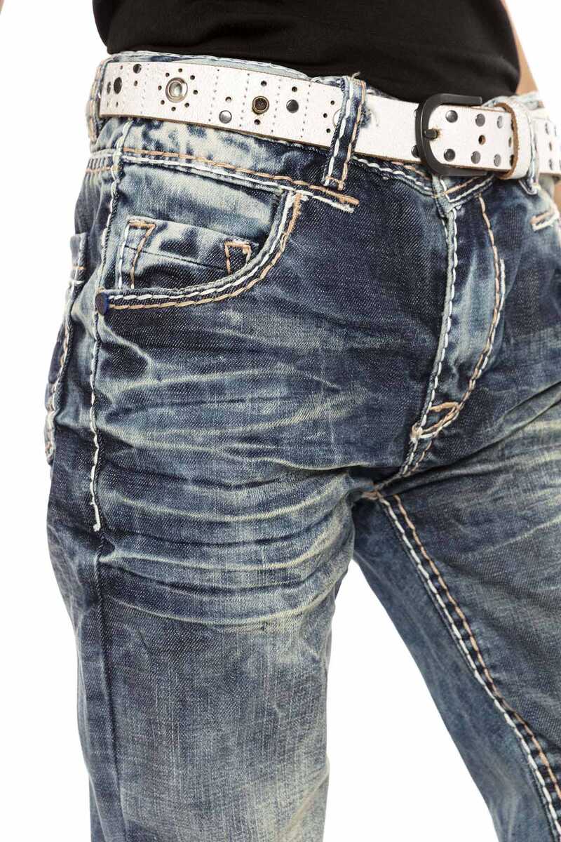 CDK112 Embroidered Vintage Style Boys Jeans