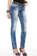 WD201 Eye-Catching Women's Jeans with Elegant Stitching