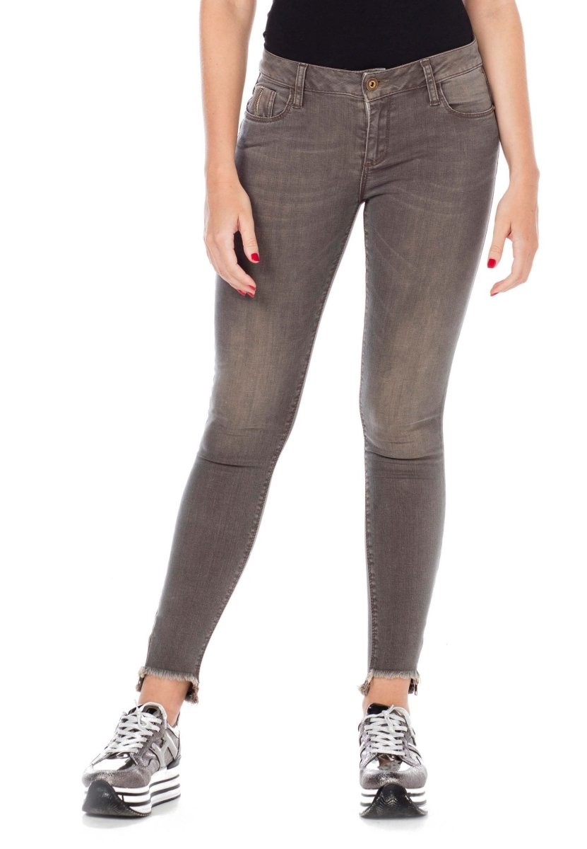 WD355 Zip Hem Slim Fit Women's Jeans