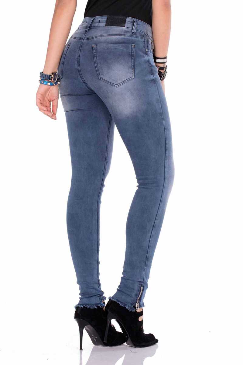 WD355 Zip Hem Slim Fit Women's Jeans