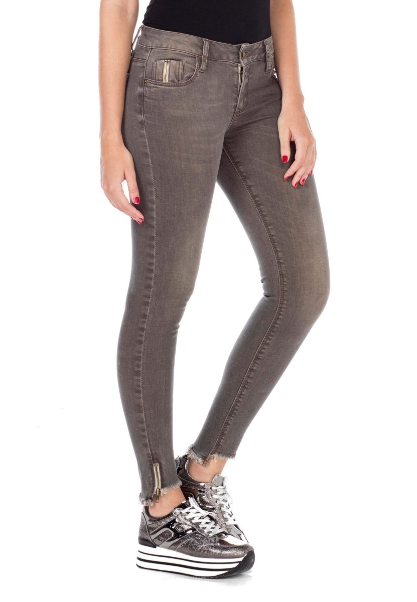 WD355 Zip Hem Slim Fit Women's Jeans