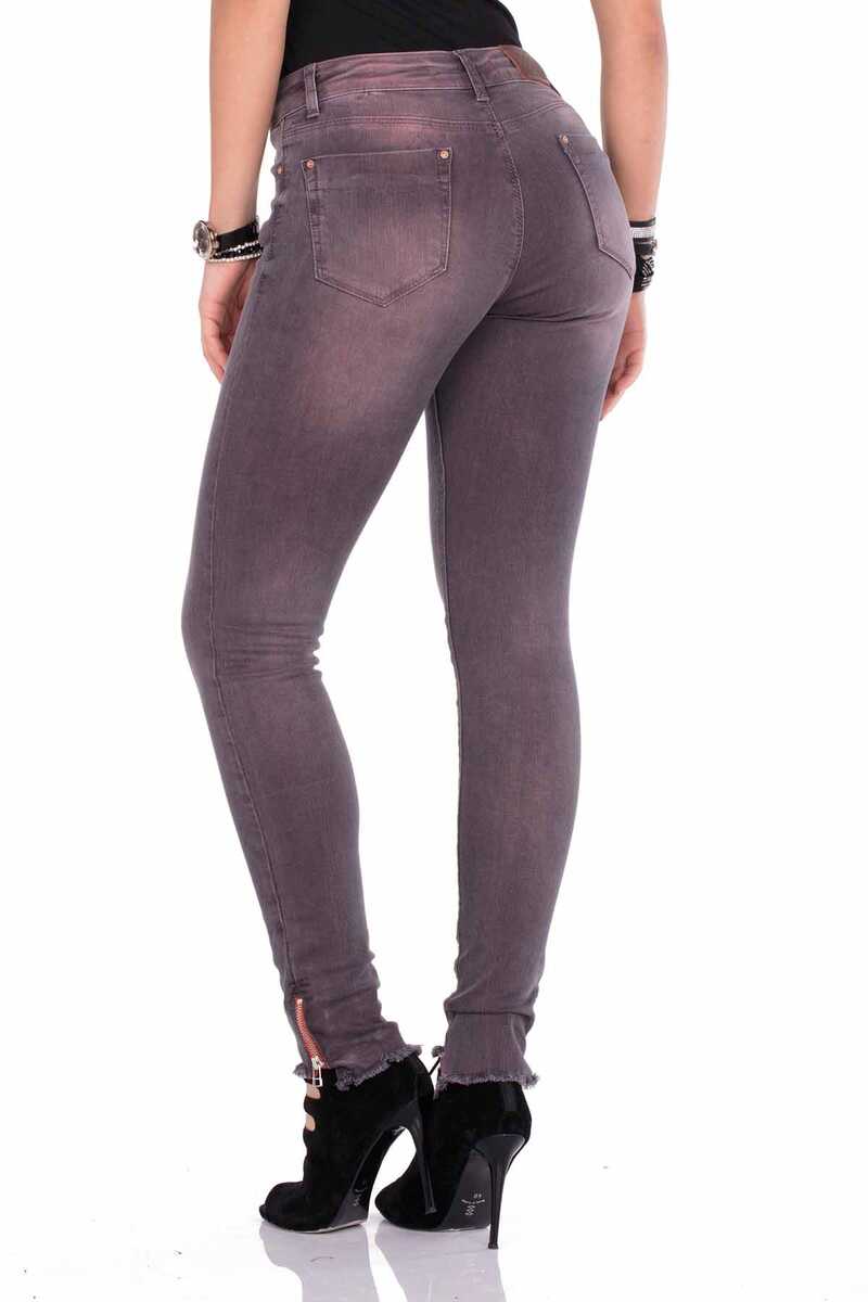 WD355 Zip Hem Slim Fit Women's Jeans