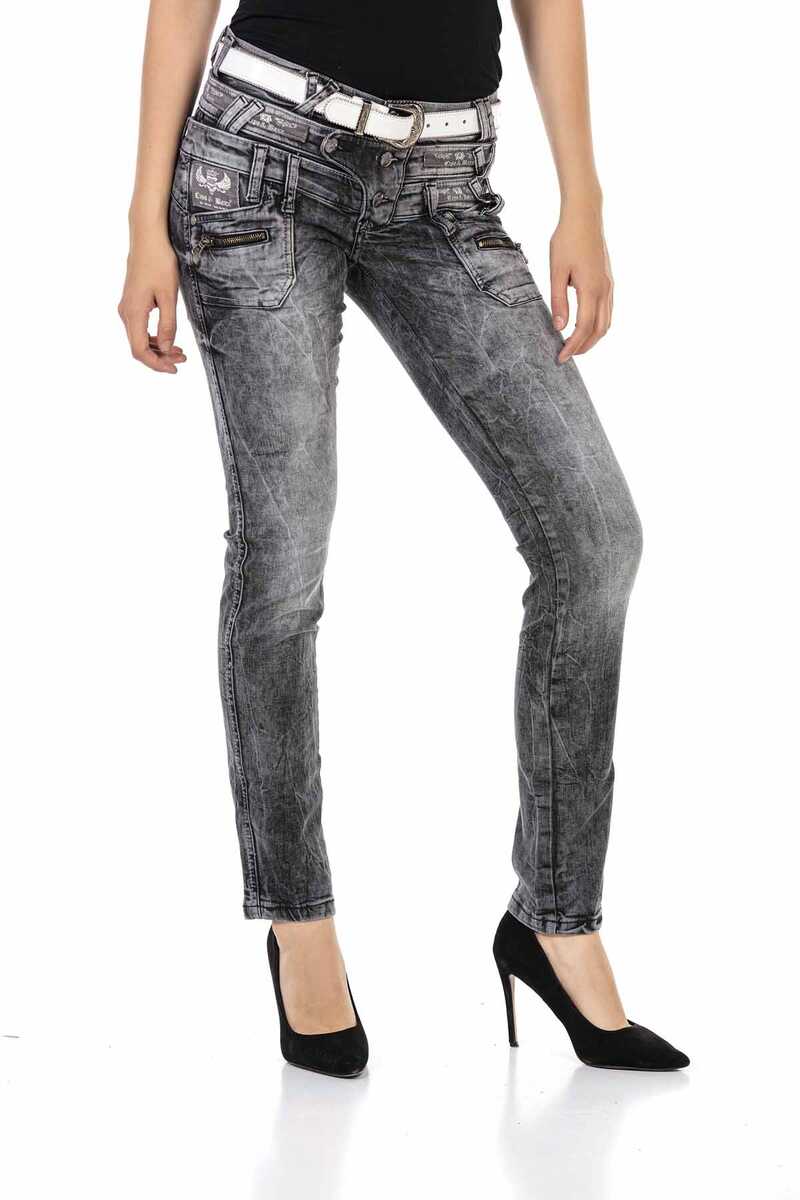 WD431 Triple Waistband Low-Rise Jeans