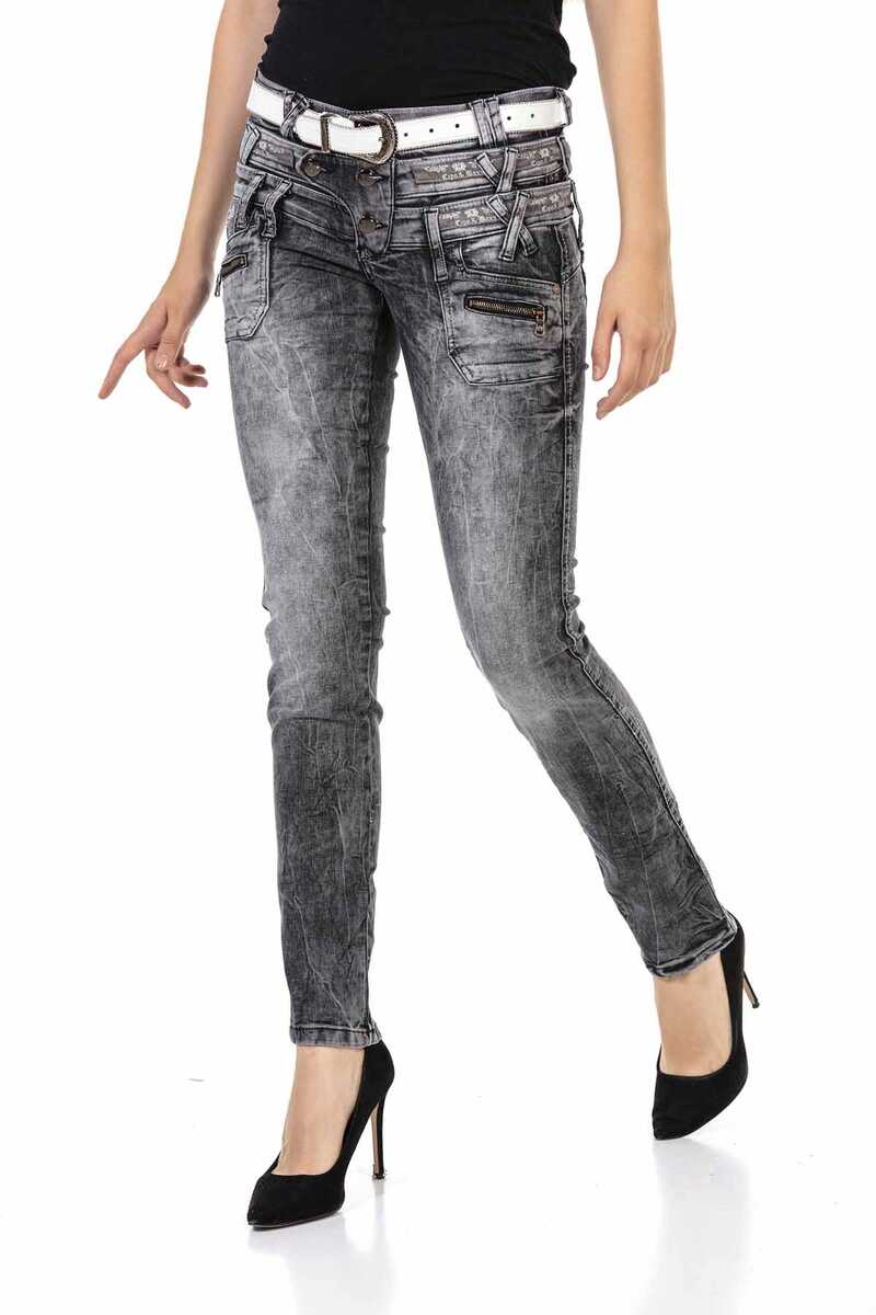 WD431 Triple Waistband Low-Rise Jeans