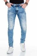 CD445 Distressed Denim Slim Fit Jeans