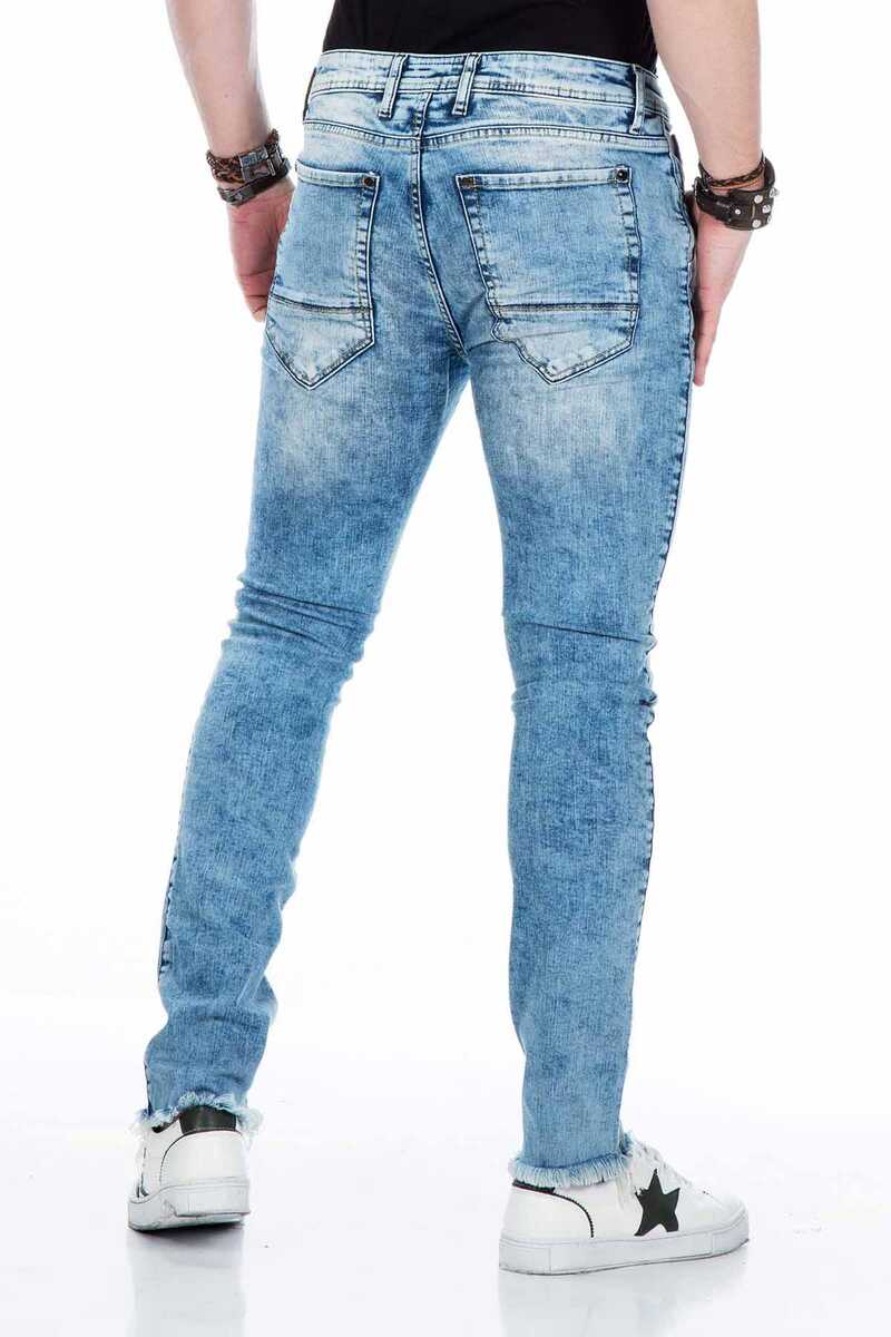 CD445 Distressed Denim Slim Fit Jeans