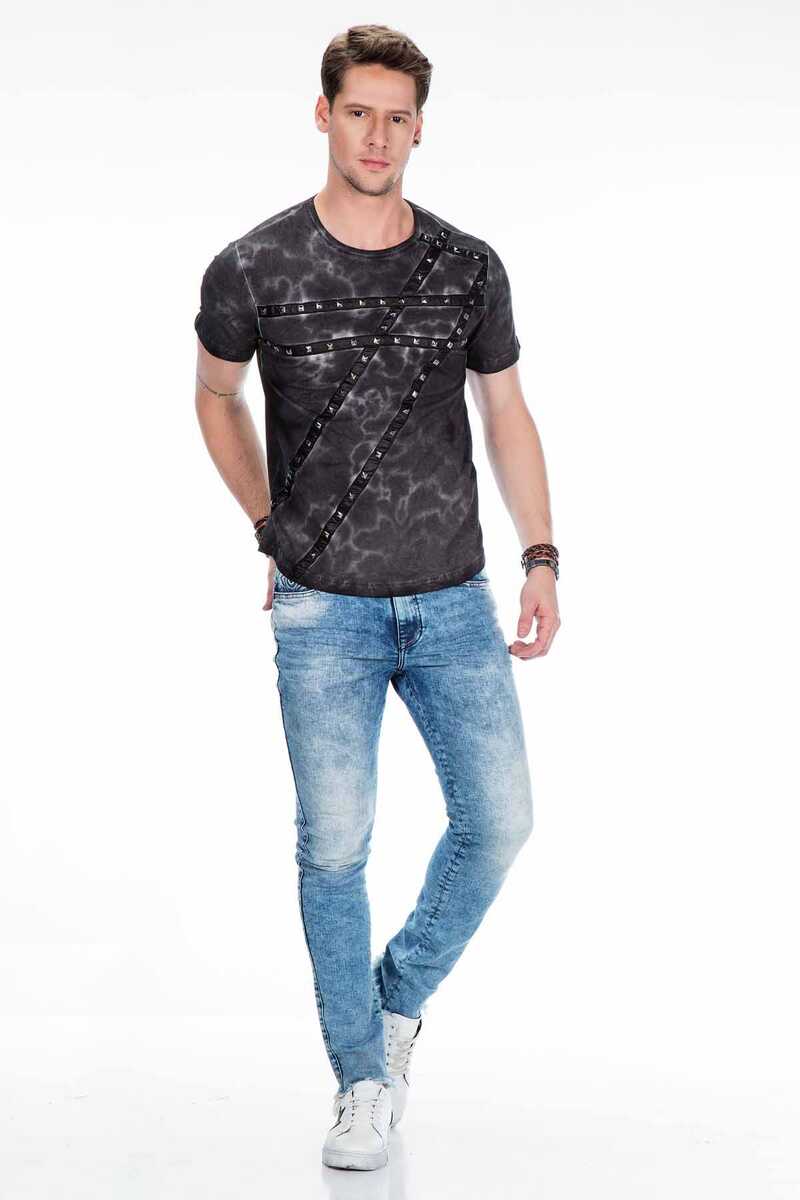 CD445 Distressed Denim Slim Fit Jeans