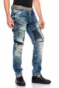 CD523 Cargo Pocket Baggy Hip Hop Men's Jeans