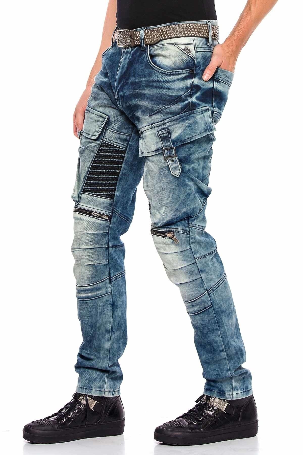 CD523 Cargo Pocket Baggy Hip Hop Men's Jeans