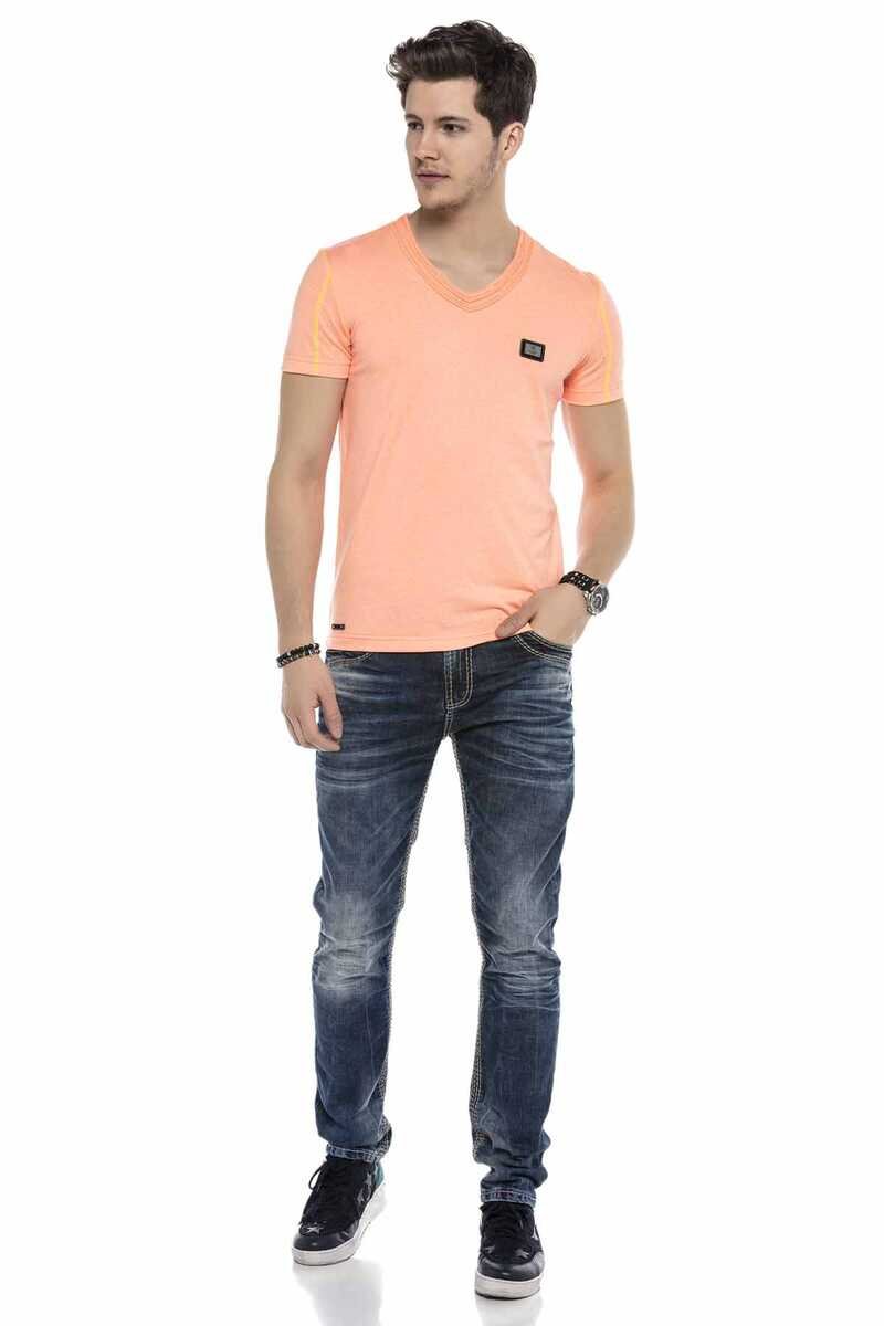 CD593 Neon Label Heavy Stitch Jeans