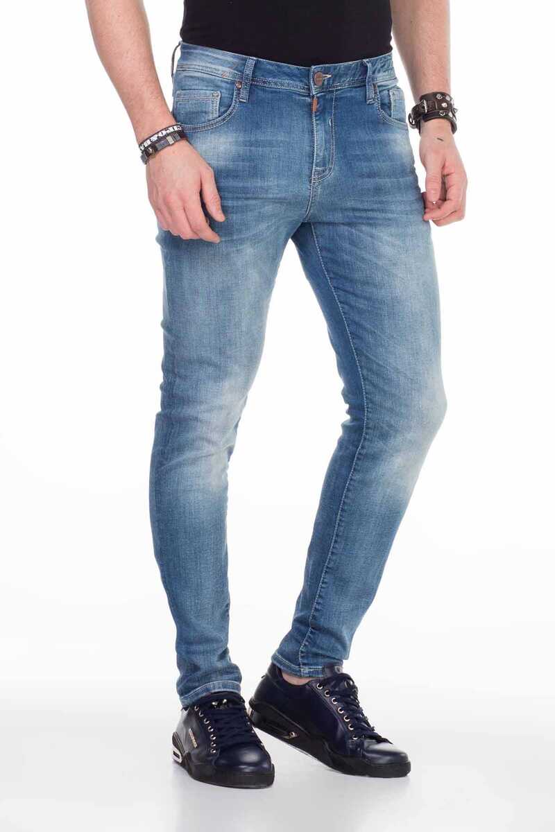 CD456 Washed Fabric Basic Men's Denim Jeans