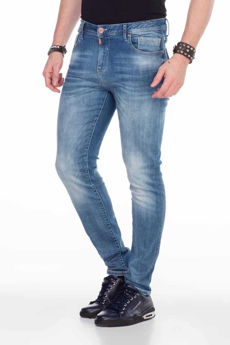 CD456 Washed Fabric Basic Men's Denim Jeans